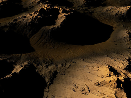 Canyon boueux généré avec terragen